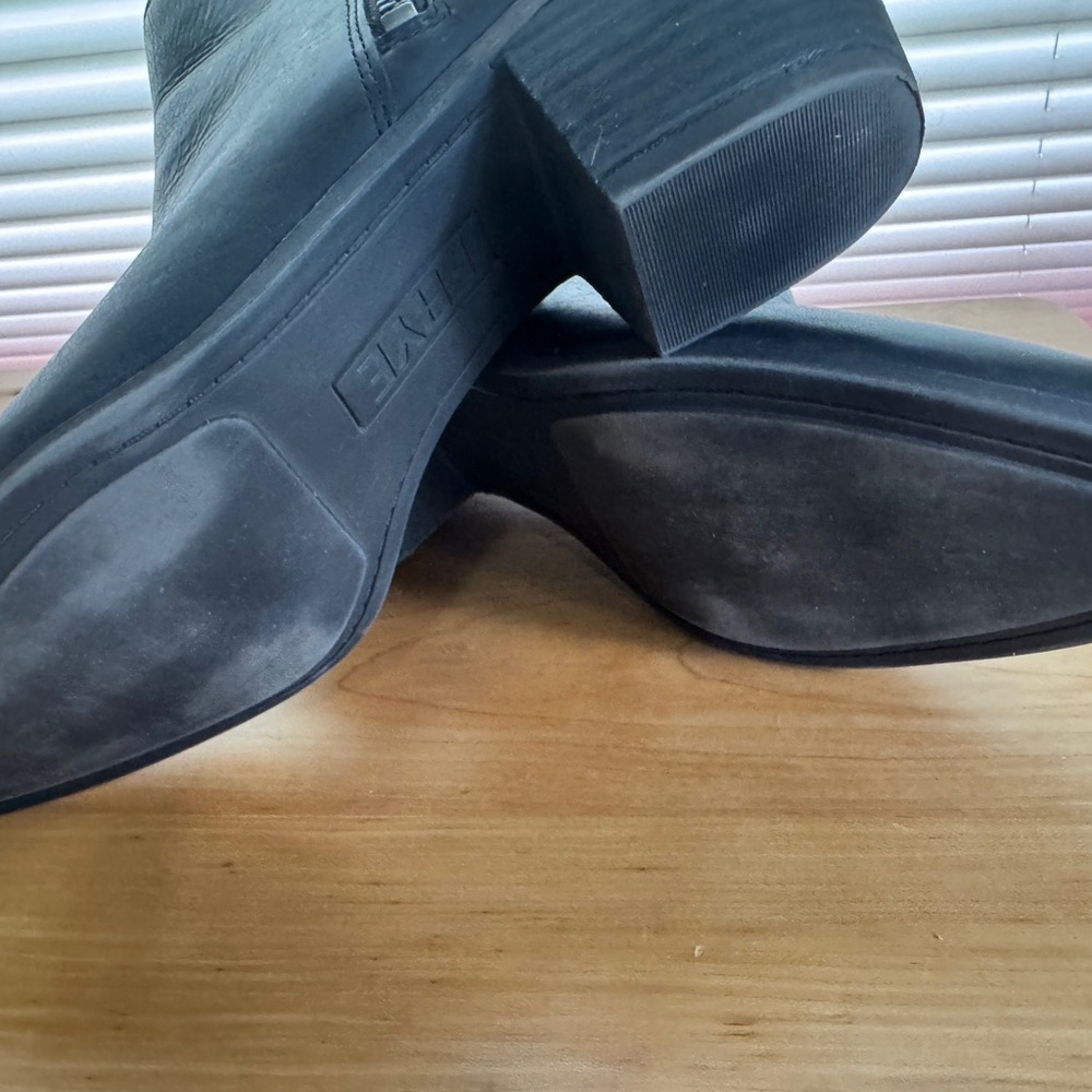 FRYE JUDITH Womens Sz 9 Double Zip Black Ankle Boots Like New MAKE FAIR OFFER - Picture 7 of 11